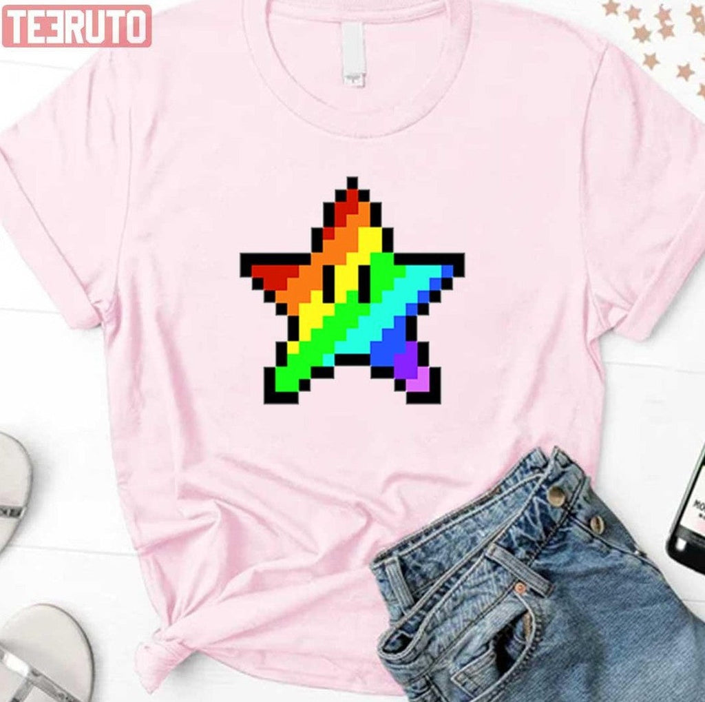 Pixelated Pride Star Lgbtq Pride Month Unisex Sweatshirt
