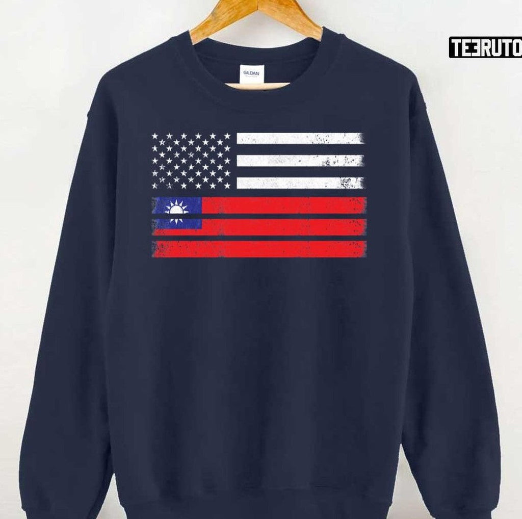 Taiwanese American Flag Usa Taiwan Shirt Unisex T-Shirt