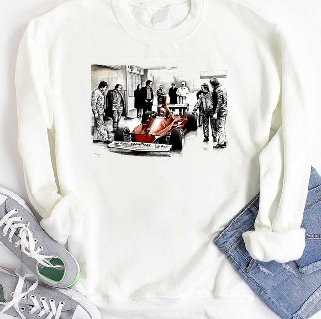 80s Design Racing Niki Lauda Ferrari 312t Unisex Hoodie