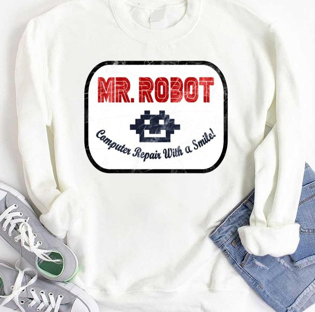 Mr Robot Computer Repair With A Smile Unisex T-Shirt