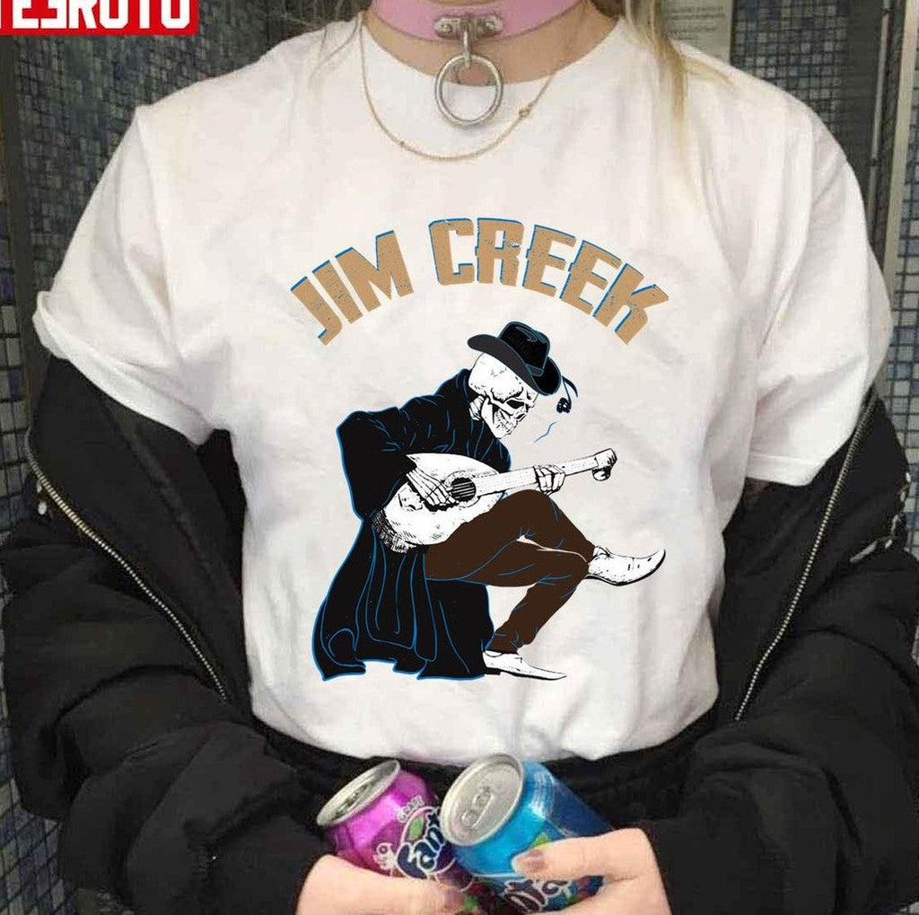 Skeleton Guitarist Play Guitar Jim Creek Art Unisex Sweatshirt
