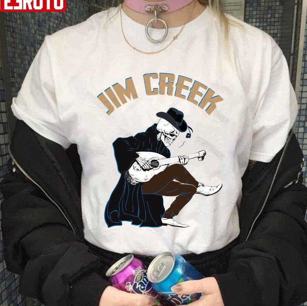 Skeleton Guitarist Play Guitar Jim Creek Art Unisex Sweatshirt