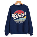 Retro Ohio Distressed Sunset Design Unisex Sweatshirt
