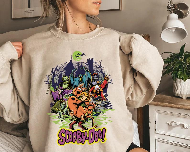 Vintage Scooby Shirt, 90s Horror Movie T-Shirt, Retro Halloween Sweatshirt, Scoopydoo T-Shirt, Vintage Horror Movie Character Tee, Vintage Halloween S