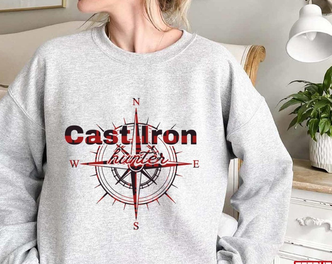 The Compass Cast Iron Hunter Plaid Unisex Sweatshirt