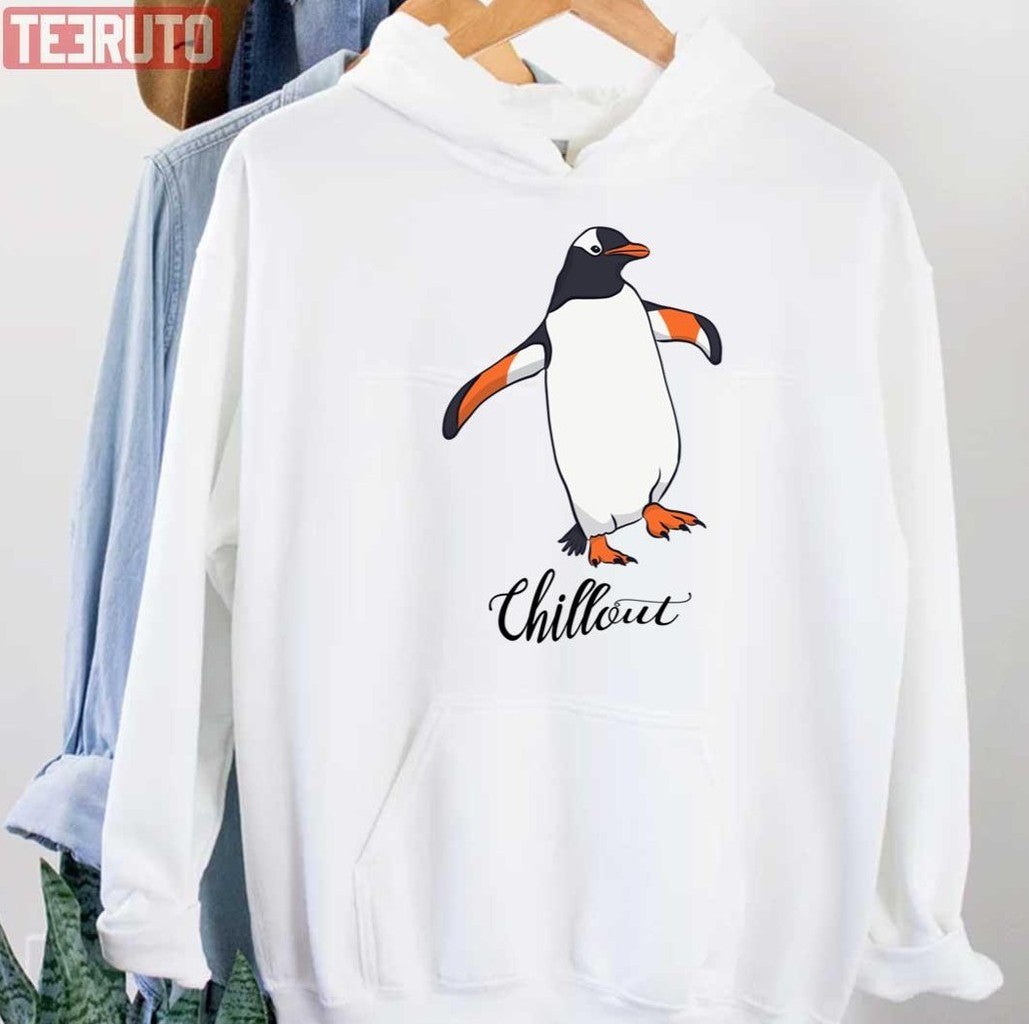 Peguins Just Chill Out Unisex Hoodie