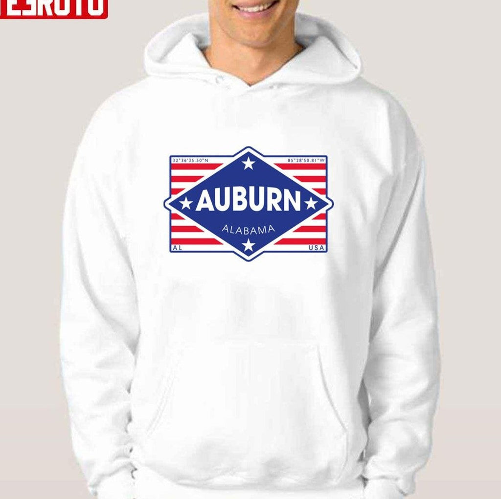 The Flag Auburn Alabama Diamond Unisex Hoodie