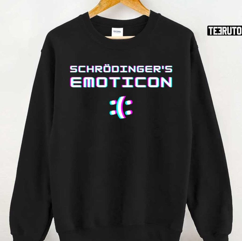 Schrödinger's Emoji Smiley Glitch Unisex T-Shirt