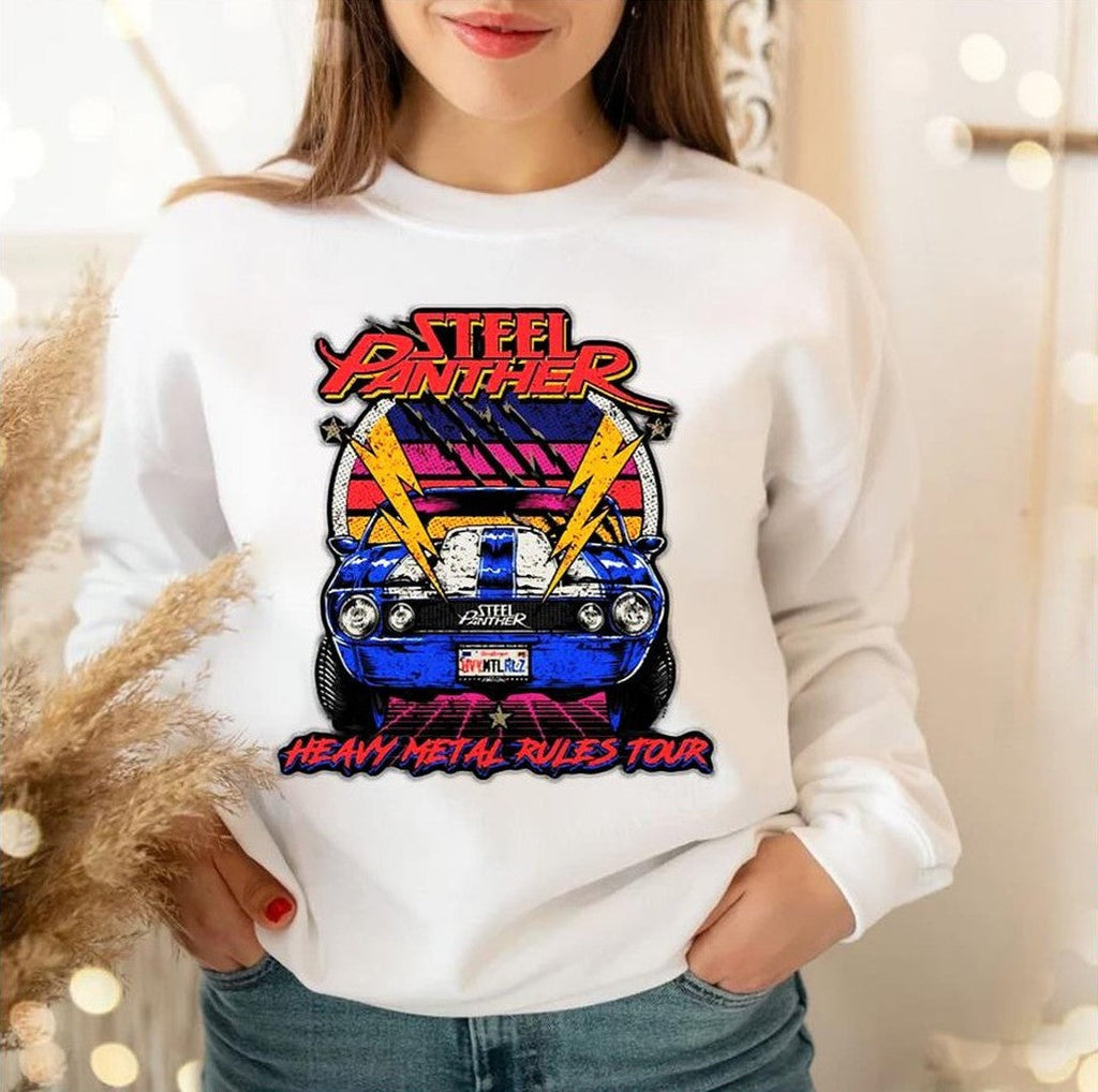 Steel Panther Band International Music Tour Genres Comedy Rock Unisex Sweatshirt