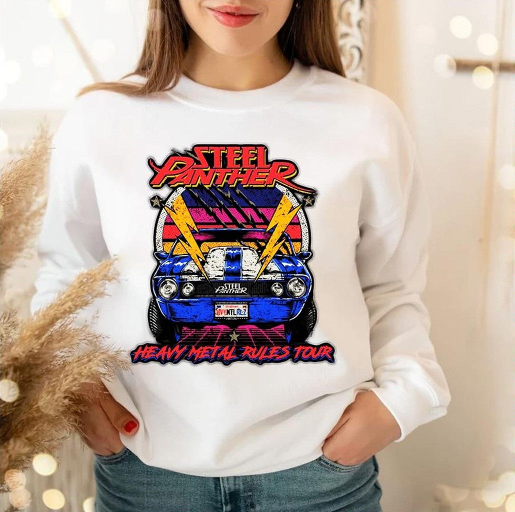 Steel Panther Band International Music Tour Genres Comedy Rock Unisex Sweatshirt