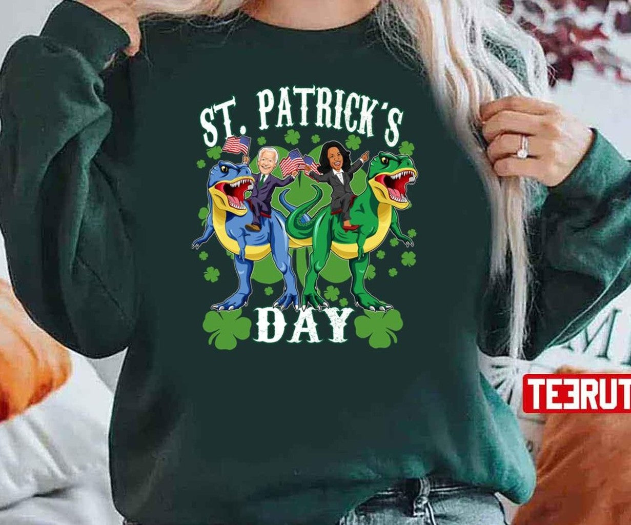 Biden Harris T-Rex St Patrick's Day 2022 Unisex T-Shirt