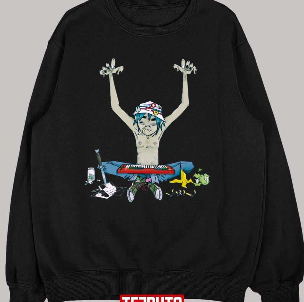 2D Playing Instruments Gorillaz Unisex T-Shirt