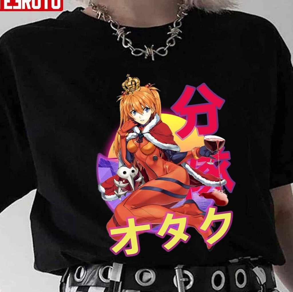Asuka Langley Soryu Neon Genesis Evangelion Sunset Design Unisex T-Shirt