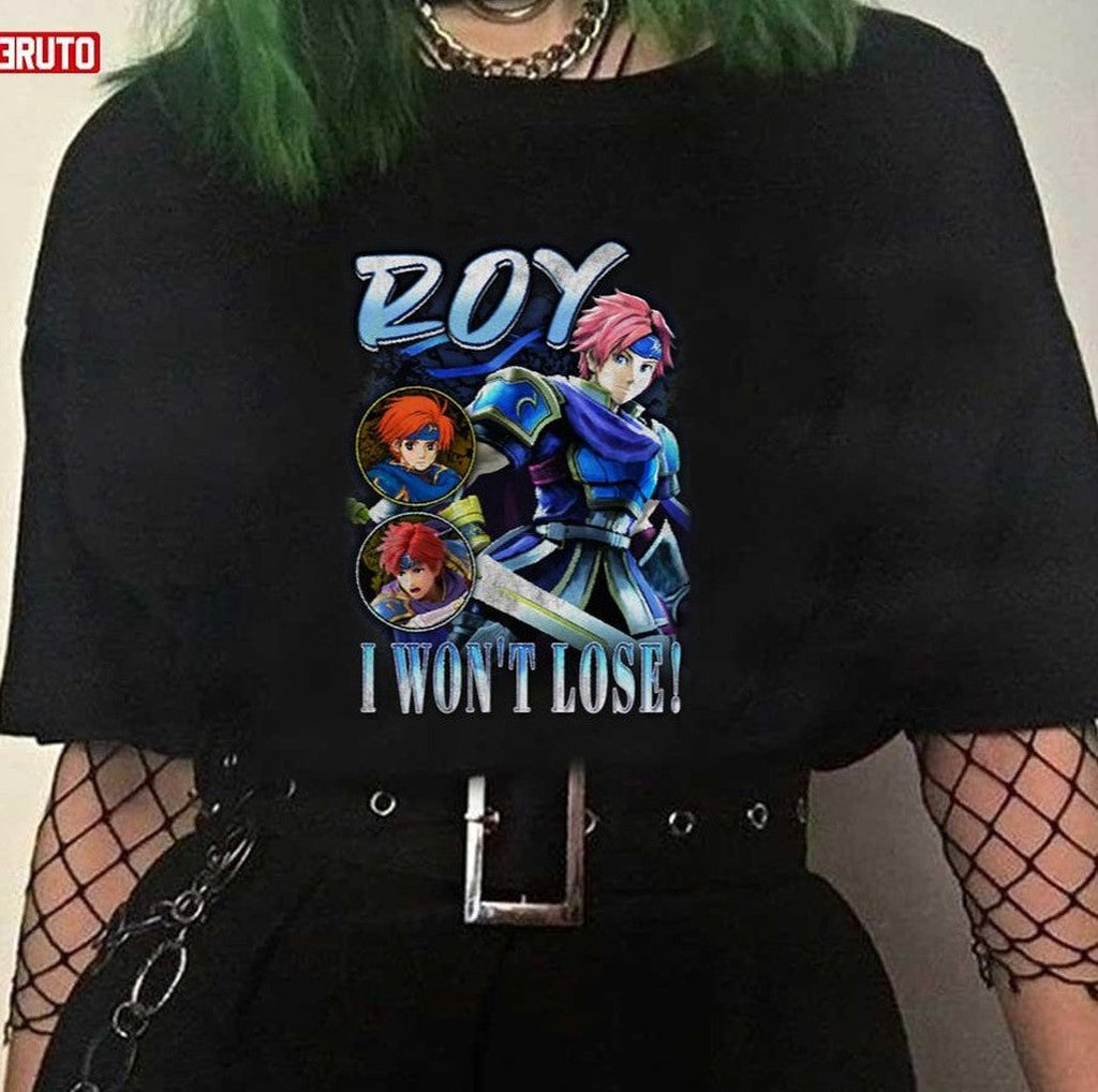 Roy Fire Emblem I Won't Lose Vintage Graphic Unisex T-shirt