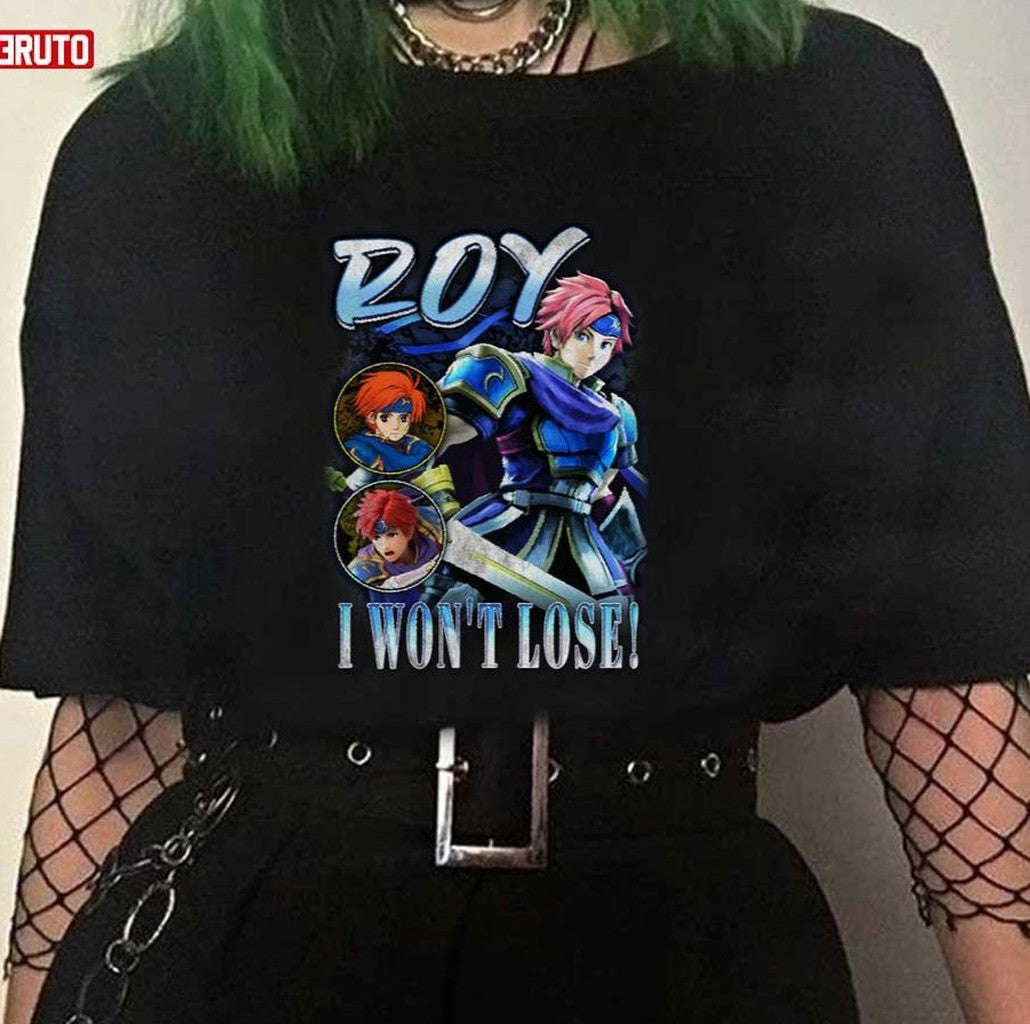 Roy Fire Emblem I Won't Lose Vintage Graphic Unisex T-shirt