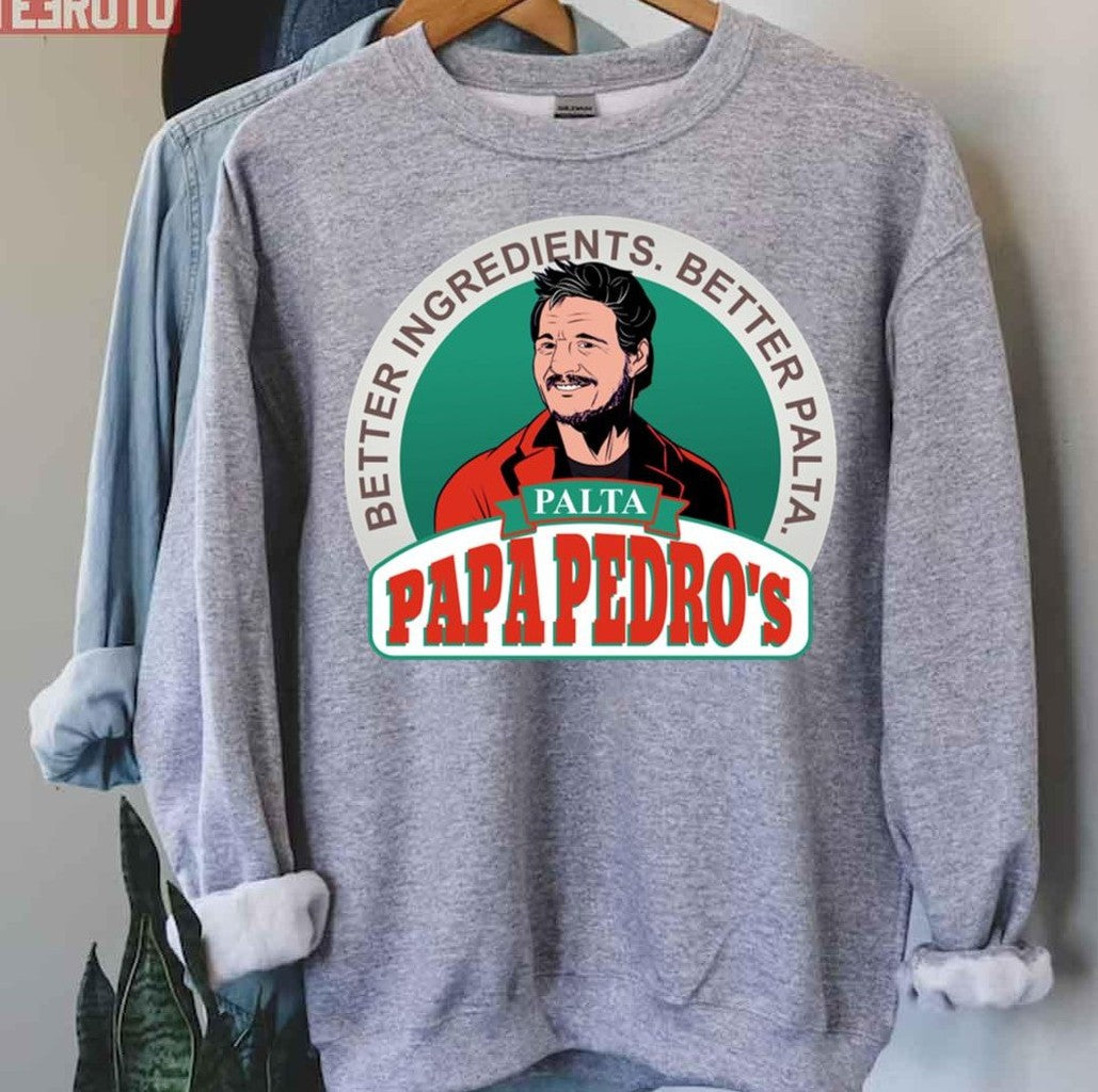 Papa Pedro's Logo Food Brand Pedro Pascal Unisex Hoodie