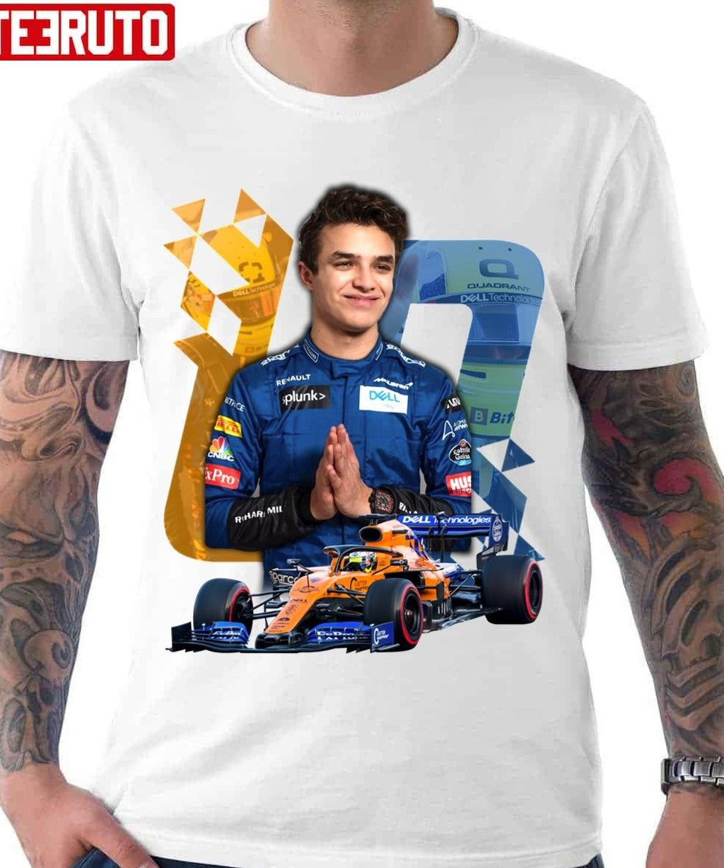 Portrait Lando Norris 4 Racing Design Unisex Hoodie