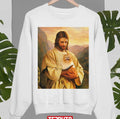 Pomeranian Dog And Jesus Lover Funny Graphic Unisex Sweatshirt