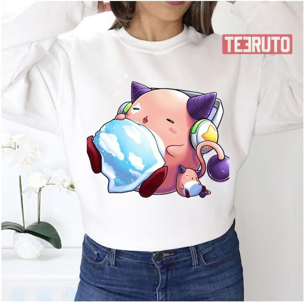 Sleeping Pink Bean Maplestory Steker Unisex Sweatshirt