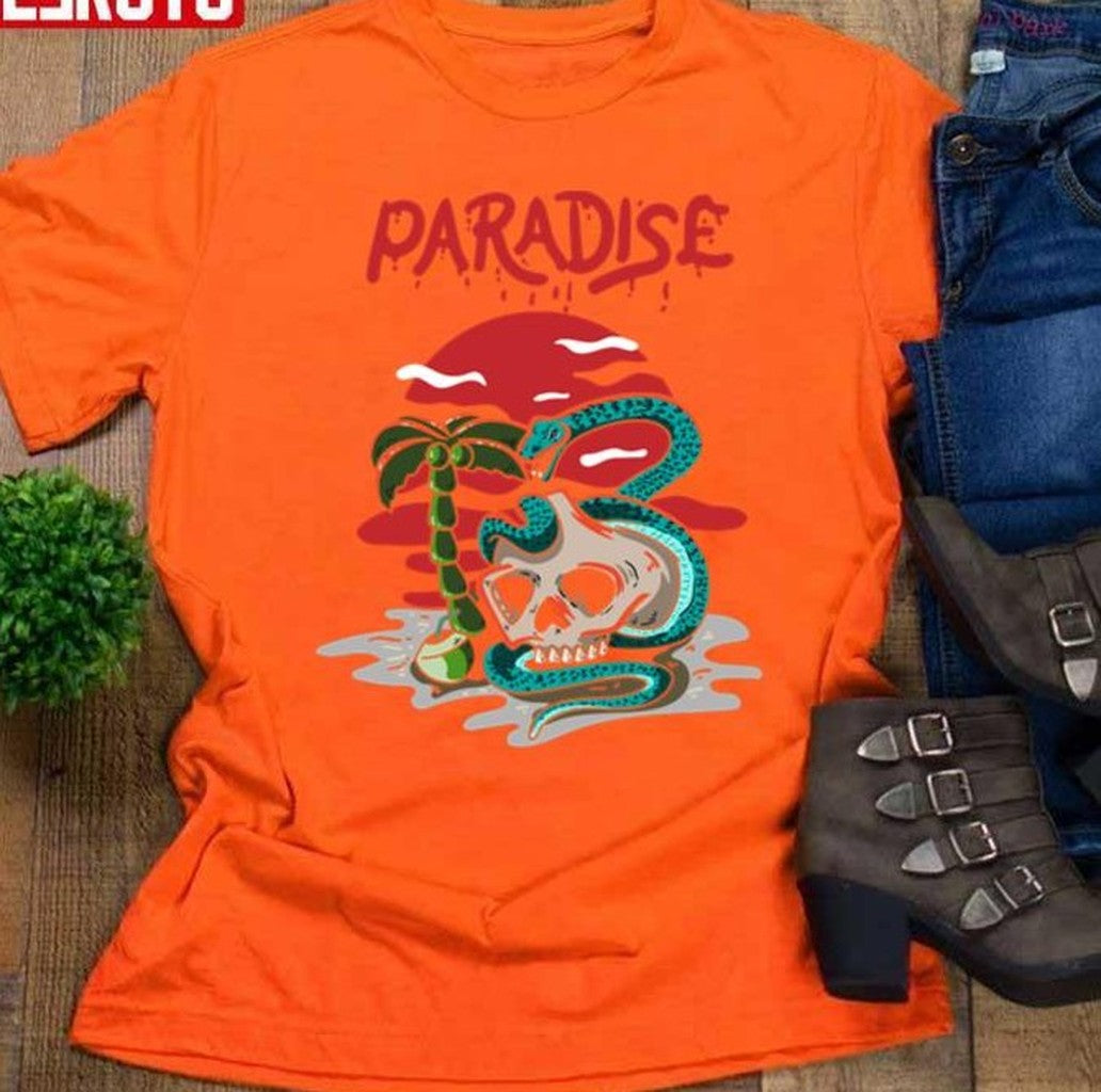 Skull &amp; Snake Halloween Unisex T-Shirt
