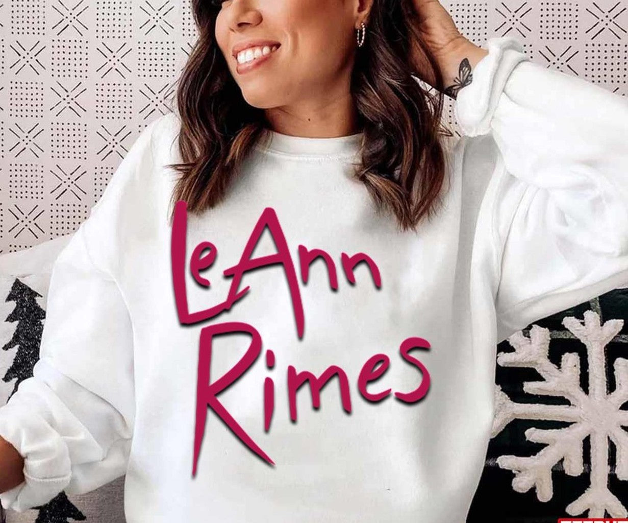 Pink Logo Art Leann Rimes Unisex Sweatshirt