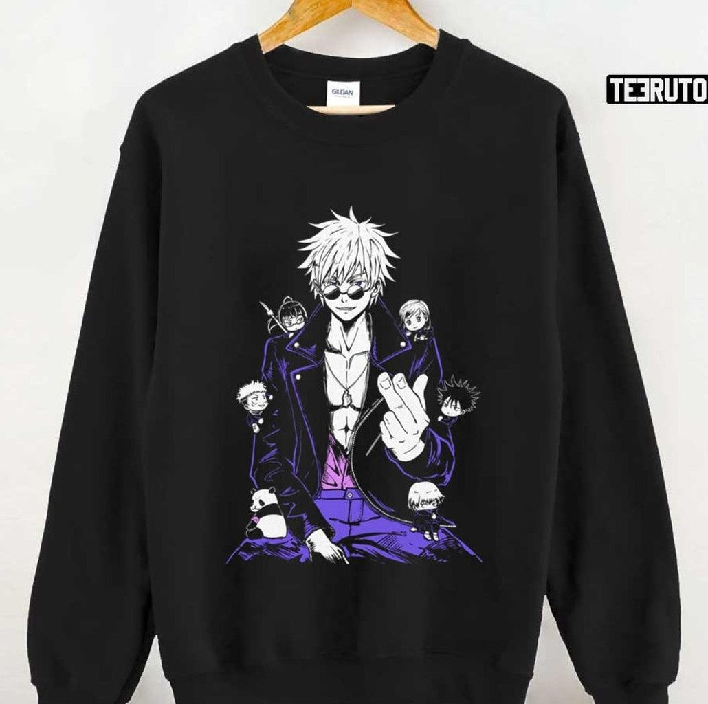 Teacher And His Baby Students Jujutsu Kaisen Tokyo Jujutsu High Satoru Gojo Fanart Unisex T-Shirt