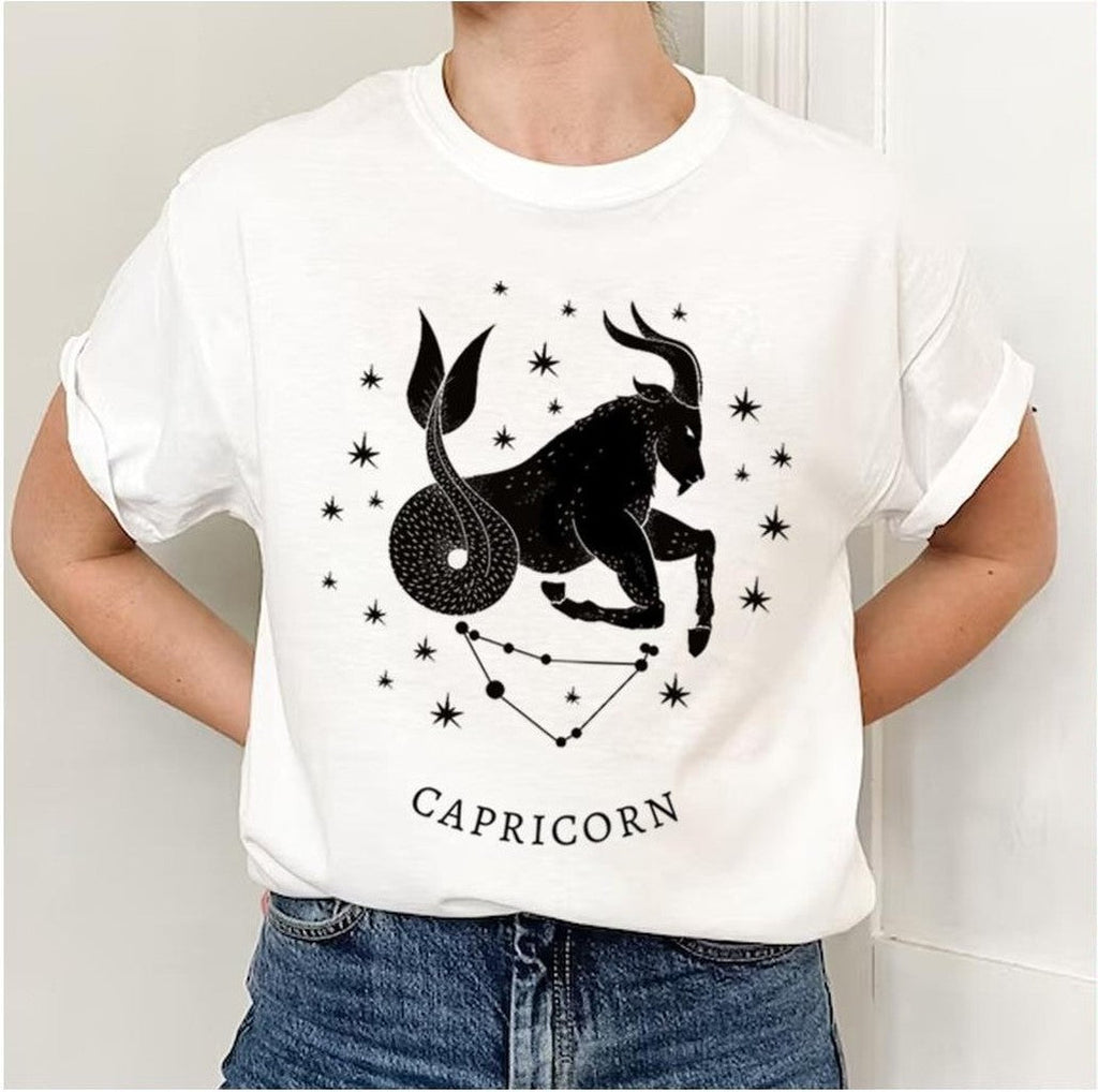 Black Capricorn Zodiac Sign Unisex Sweatshirt
