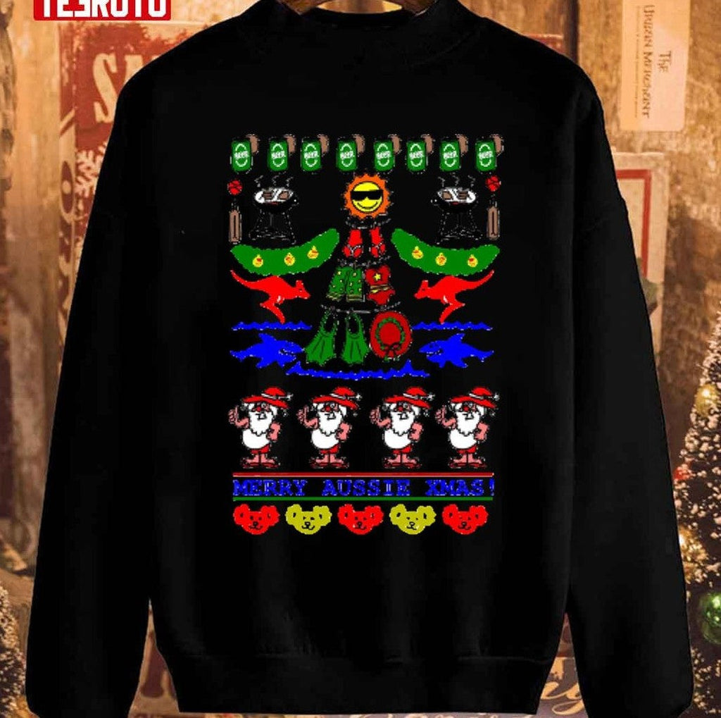 Aussie Xmas Ugly Christmas Unisex Sweatshirt