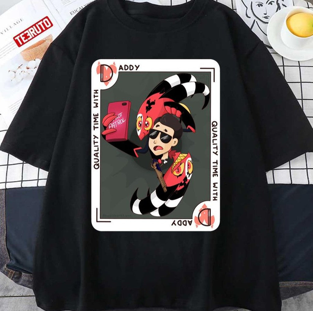 Quality Time W Blitzø Daddy Helluva Boss Unisex T-shirt