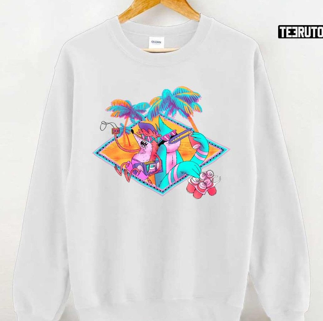 Summertime Regular Show Neon Unisex Sweatshirt