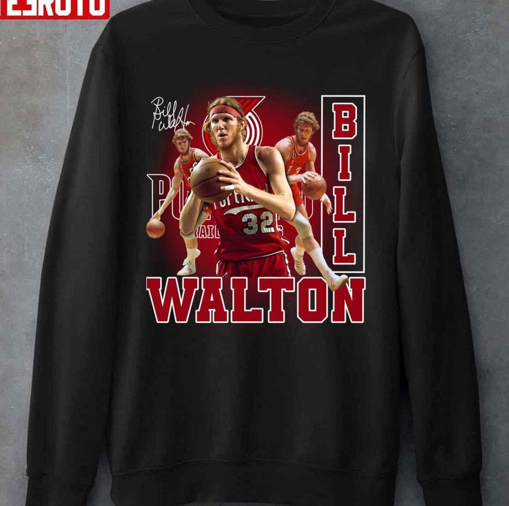 Basketball Legend Bill Walton Signature Vintage Retro 80s 90s Sweatshirt