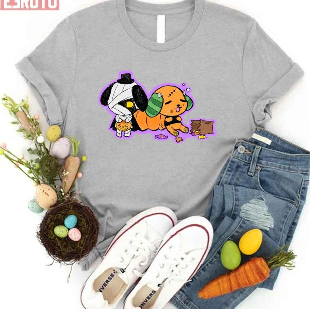 Biskit And Lucky Have A Happy Halloween Animal Crossing Unisex T-shirt