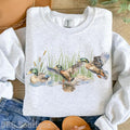 Retro Duck Mallard Scene Sweatshirt, 90s Nostalgia Animal Outfit Gift For Women's Shirt, Outdoor Wear Crewneck Cotton Fit