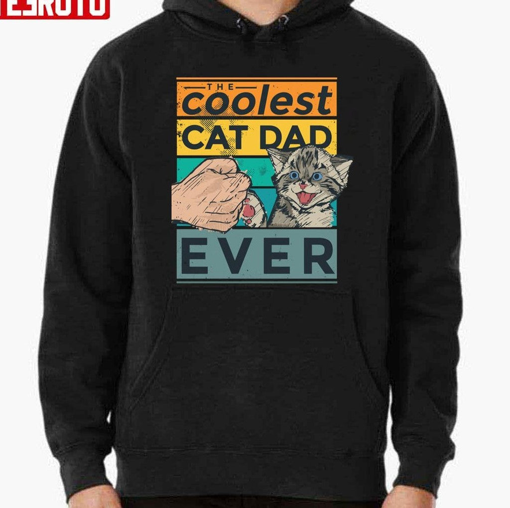 The Coolest Cat Dad Ever Cute Vintage Art Unisex T-Shirt