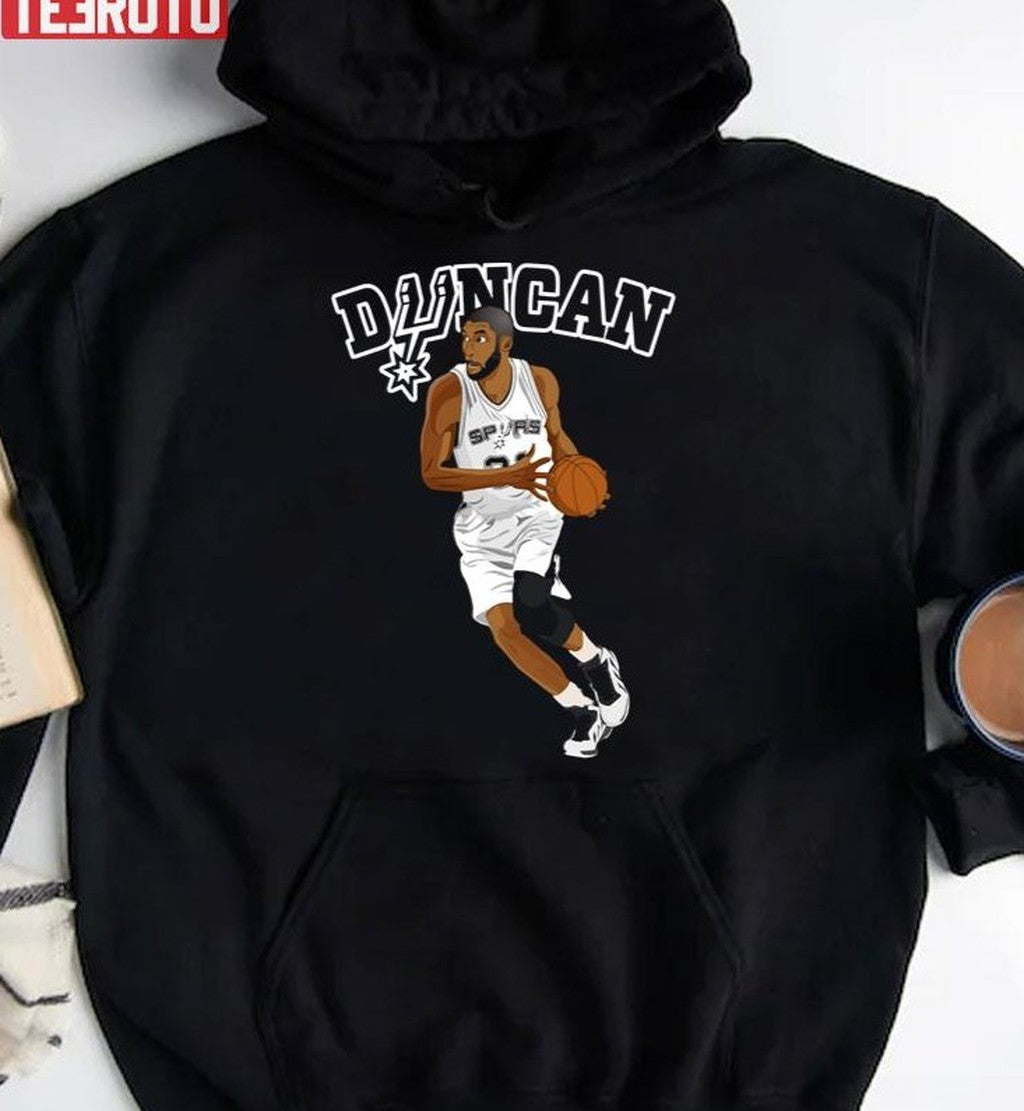 Basketball Legend Tim Duncan Fanart Unisex Hoodie