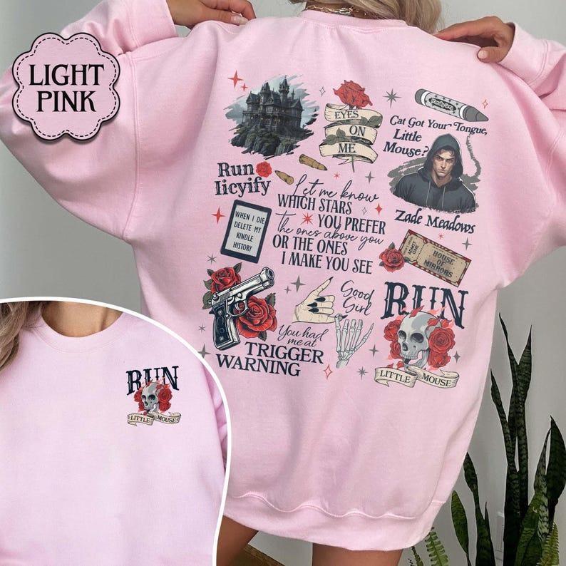 Run Little Mouse Sweatshirt, Haunting Adeline Shirt, Cat and Mouse Shirt, Dark Romance Merch, Smut Reader, Book Lover Gifts for Her, T-Shirts, Crewnec