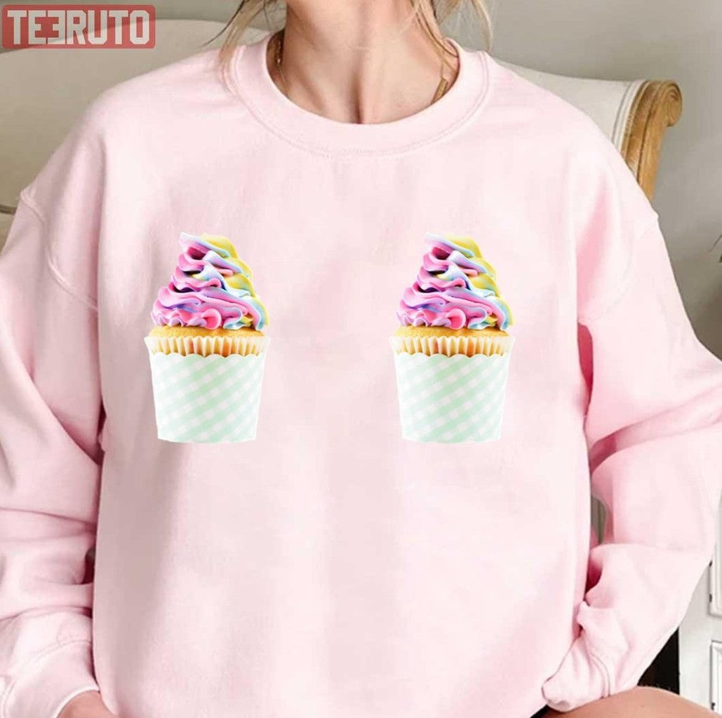 Pink Cupcakes Food Funny Design Unisex Sweatshirt