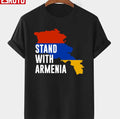 Stand With Armenia Country Colors Flag Unisex T-shirt