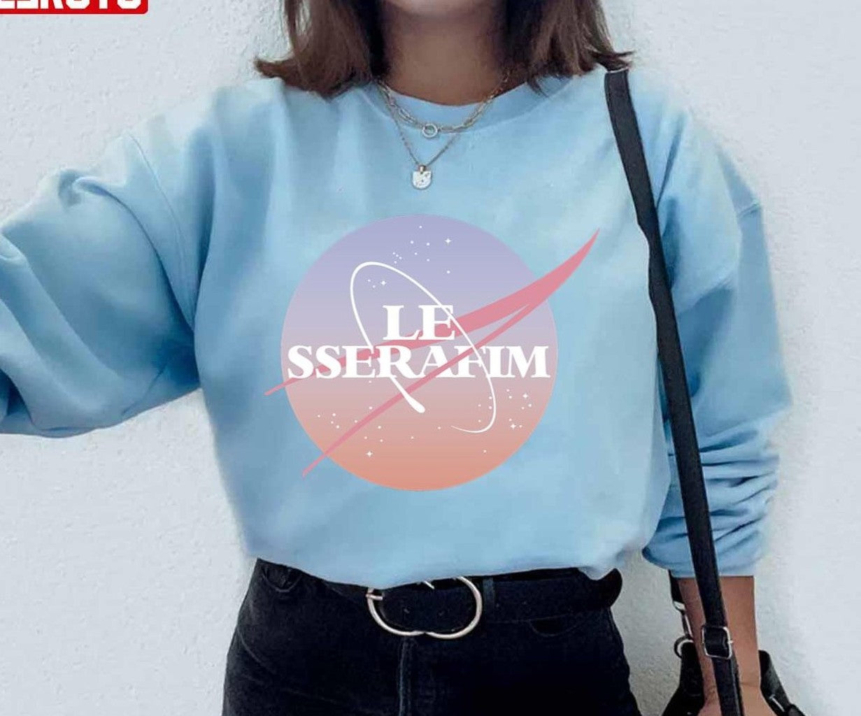 Nasa X Le Sserafim Logo Unisex Hoodie