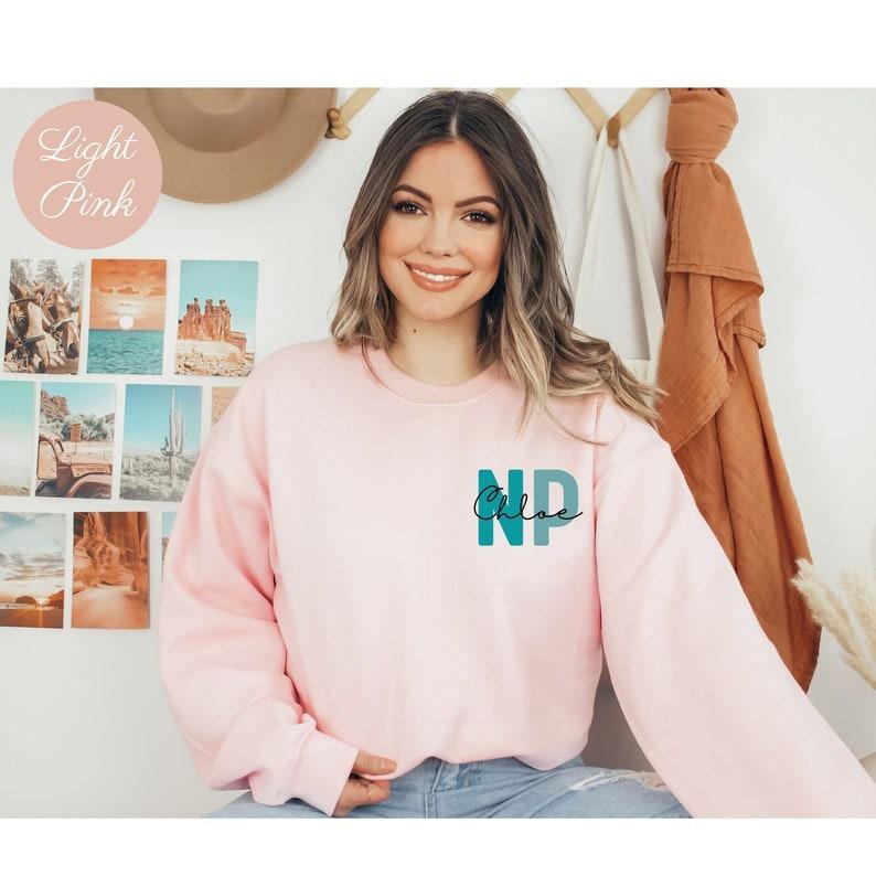 Personalized NP Nurse Sweatshirt, Custom NP Nurse Shirt, NP Nurse Gift, Nurse Practitioner Crewneck, Lpn Nurse Sweater, Nurse Appreciation