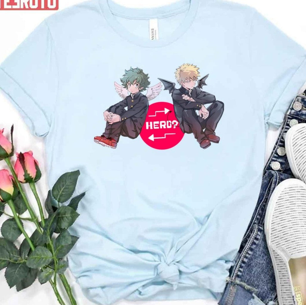 My Hero Academia Katsuki And Izuku Hero Cute Wings Art Unisex T-Shirt