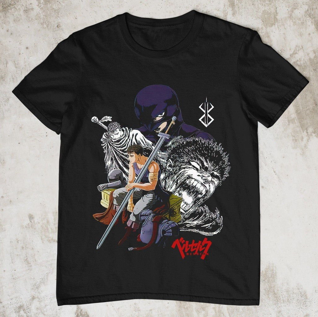 Berserk Anime 90s Berserk Griffith Guts Anime Bootleg Vintage Graphic Unisex T-Shirt