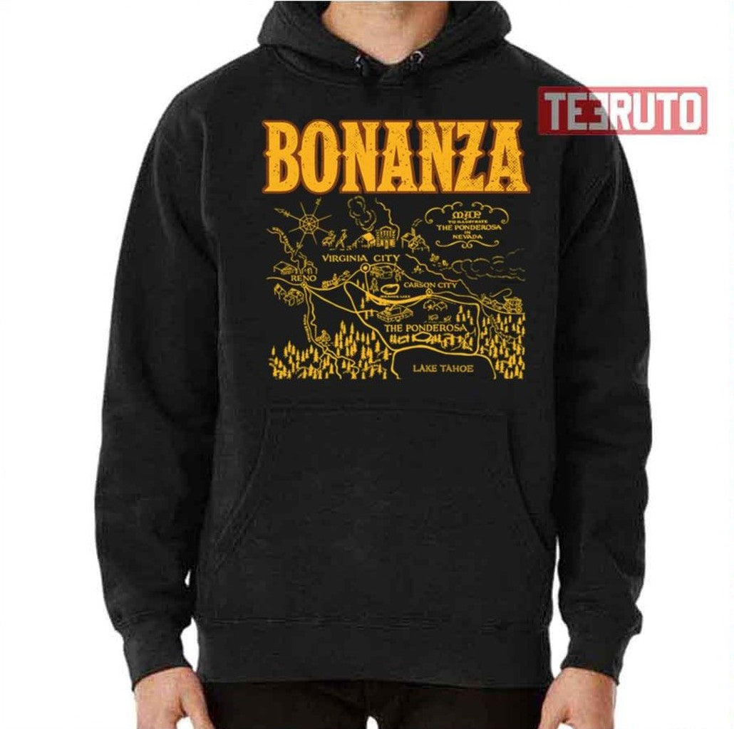 Retro Yellow Art Bonanza Map Unisex T-Shirt