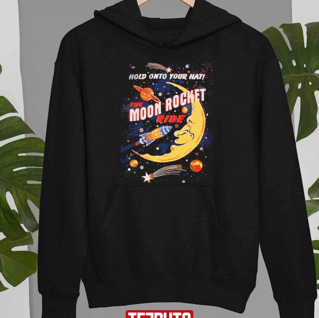Rocket Moon Ride Vintage Unisex T-Shirt