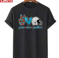 Peace Love Carolina Panthers Football Team Unisex T-Shirt
