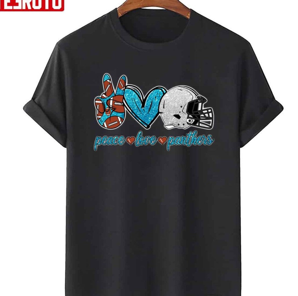 Peace Love Carolina Panthers Football Team Unisex T-Shirt