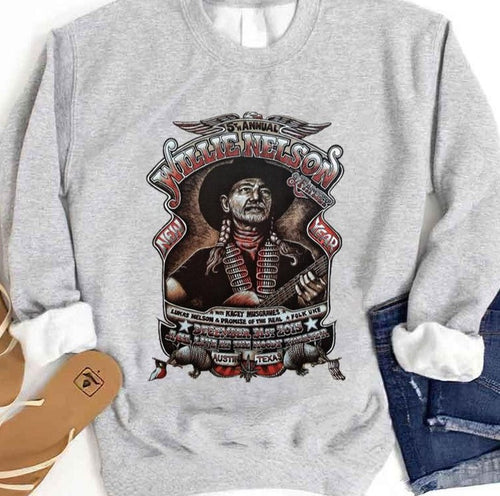 5th Annual Willie Nelson &amp; Family Vintage Unisex Sweatshirt