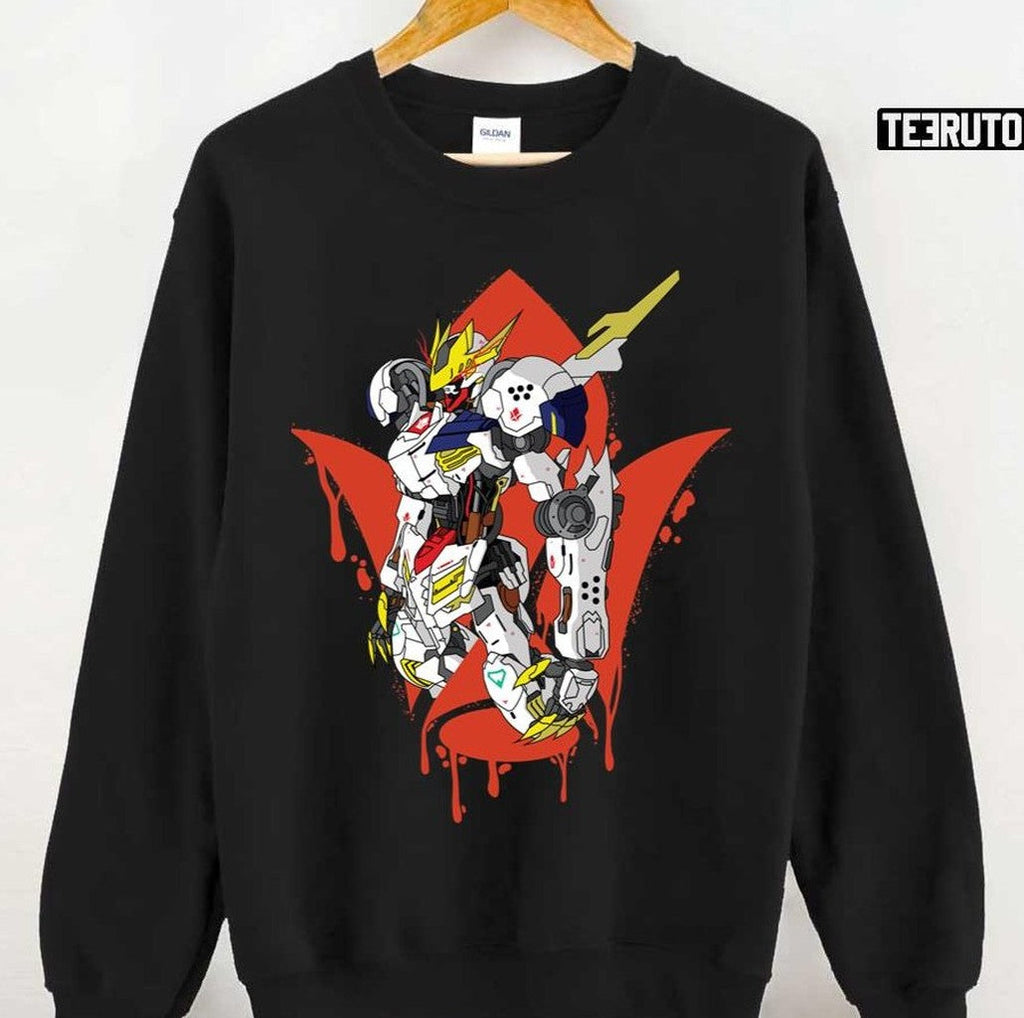 Barbatos Lupus Rex &amp; Tekkadan Logo Mobile Suit Gundam Unisex Sweatshirt