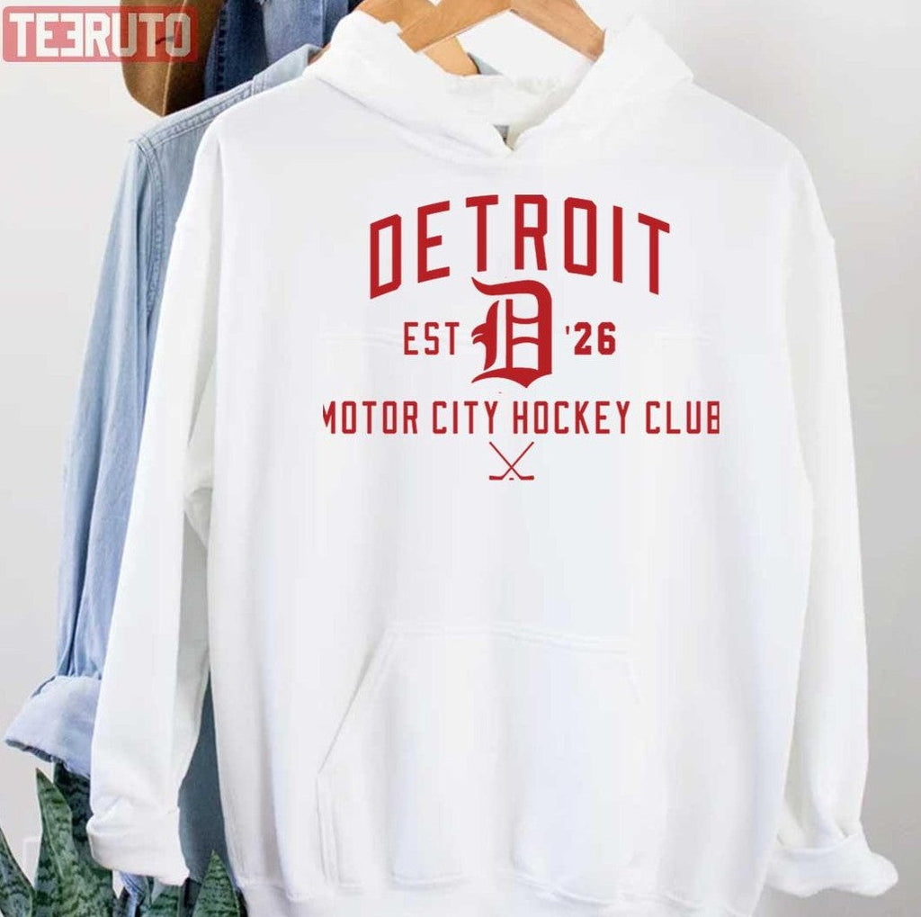 Motor City Hockey Ii Detroit Red Wings Unisex Hoodie