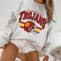 Vintage USC Trojans Football Sweatshirt, Trendy University of Southern California Gifts, NCAA Game Day Style, Unisex Shirt, Cotton, Comfort HSW07